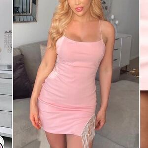 Borrowed Hearts Mini Dress - Light Pink